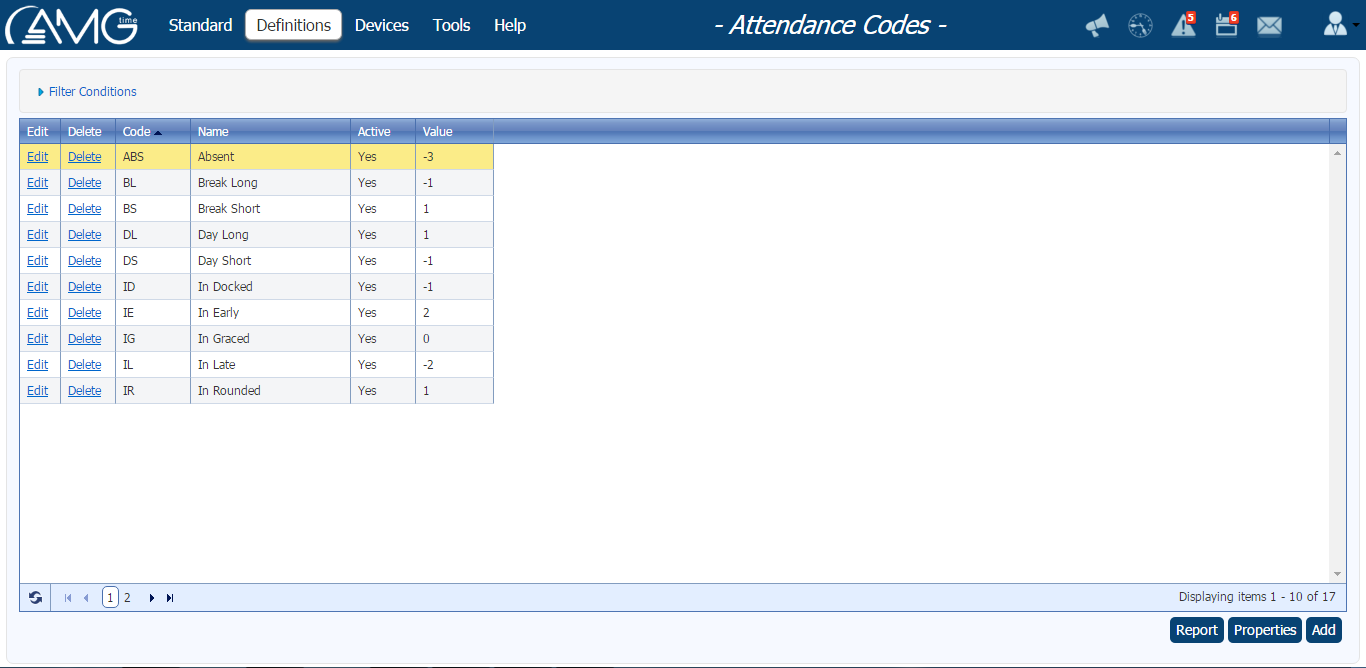attendance-codes